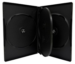 10 PREMIUM STANDARD Black Quad 4 Disc DVD Cases **1-3 DAYS