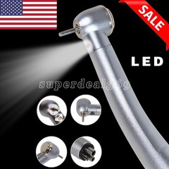 Dental LED E-generator Fiber Optic Handpiece Triple Spray Turbine 4-Hole UDM