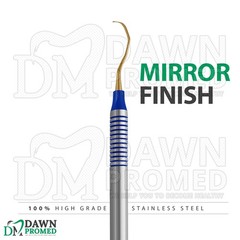 5 Pcs Dental Gracey Curettes 13/14 Gold Coated Double Ended Hollow Handle Set