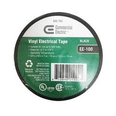 0.75 in. x 60 ft. 7 mil Vinyl Electrical Tape – Black (10-Pack)