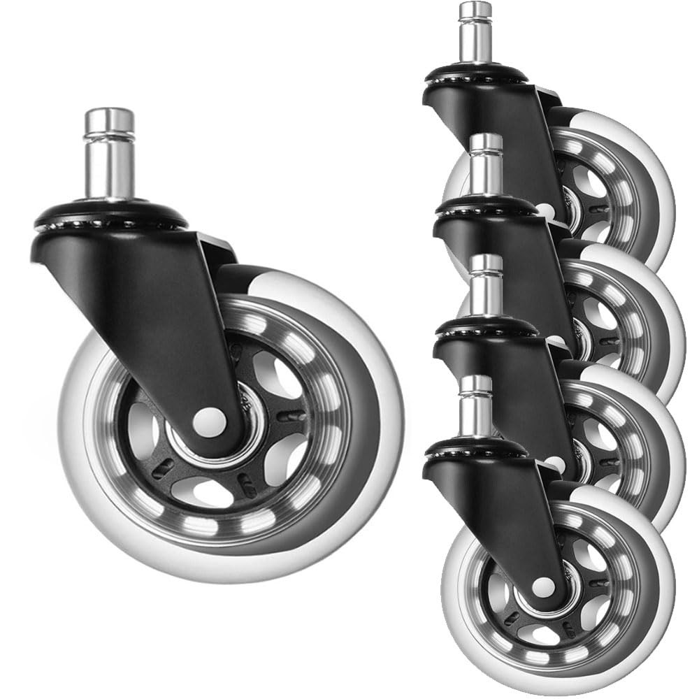 Office Chair Caster Wheels,Office Chair Wheels Chair Casters for Tile, Hardwo…