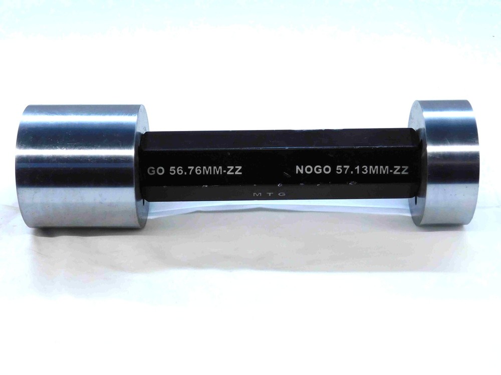 56.760 & 57.130 CL ZZ mm PIN PLUG GAGE GO NO GO 57.000 +.130 56.76 57.13 CHECK