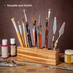 Solid Wood Pen Holder For Desk “ Fountain Pen Holder “ Stylish Wooden Pencil Hol