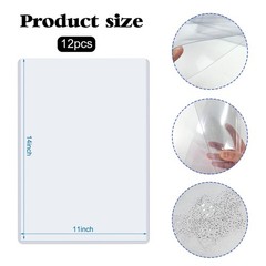 12 Pack 11×14 In Artwork Protectors Rigid Print Clear Waterproof Hard Plastic