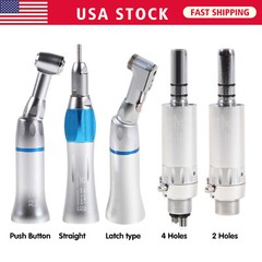 Dental Low Speed Handpiece Air Motor Push/Latch Contra Angle Straight