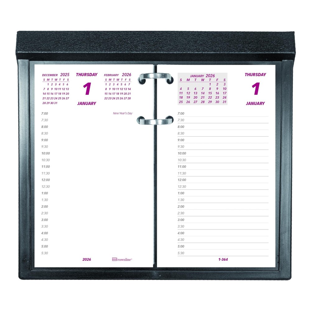 Brownline® 2026 Daily Desk Calendar Refill, 12 Months, January to December,