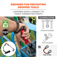 3115 L/Xl Black Tool Lanyard – Wrist – Adjustable – 19052