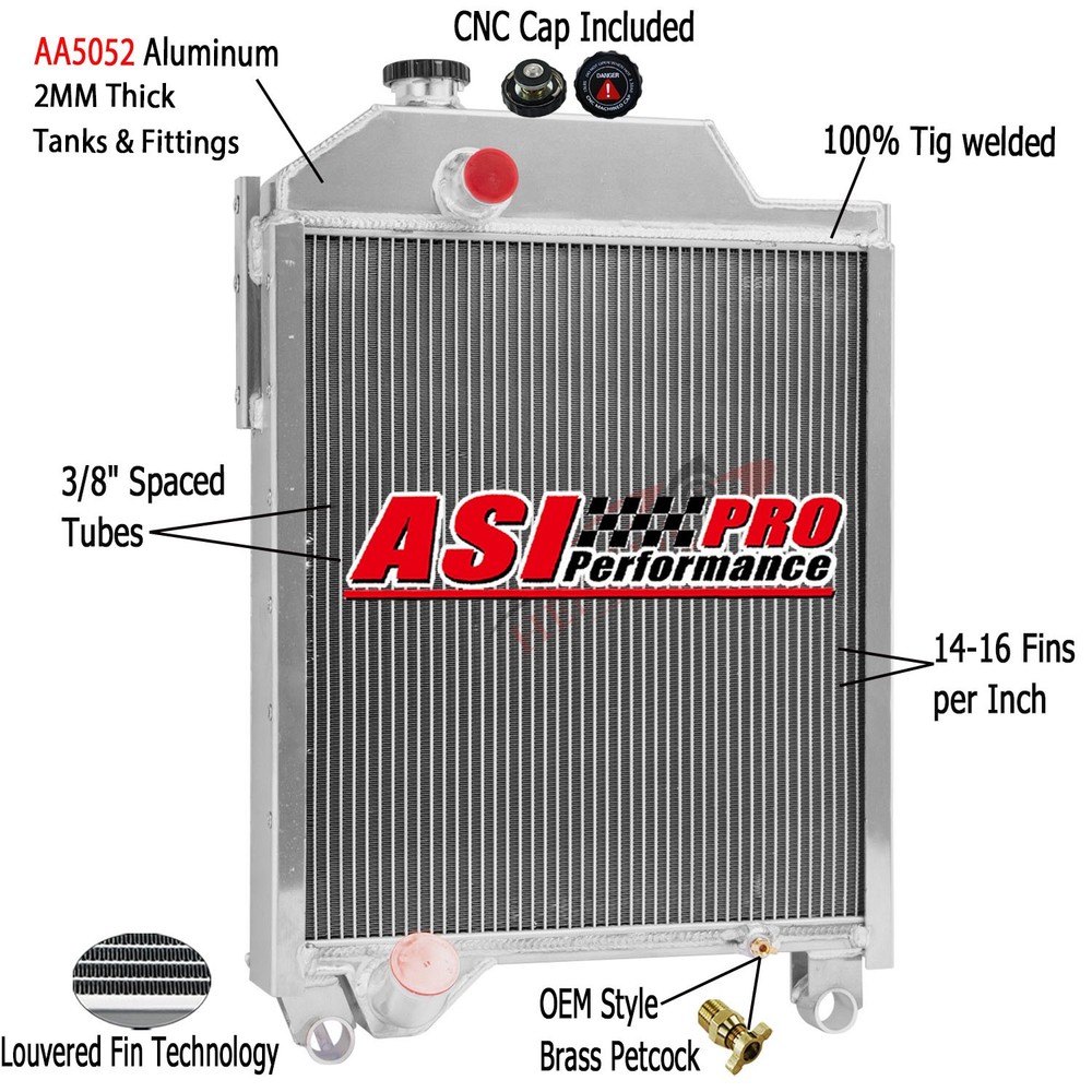 4 Row Radiator For John Deere 1640 1641 1840 2040 2140 2141 2350 2550 AL31237