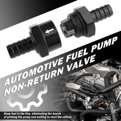 3/8″ Fuel One Way Valve Aluminium Alloy,Fuel Line Check Valve with Flow