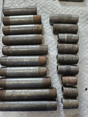 3/4″ Black Iron Pipe Nipples & Couplers Lot – 19 pcs Assorted Lengths (NPT)