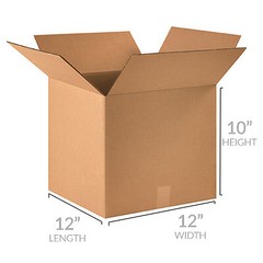 UOFFICE Corrugated Boxes 12″ x 12″ x 10″ Pack of 25 Shipping Cartons