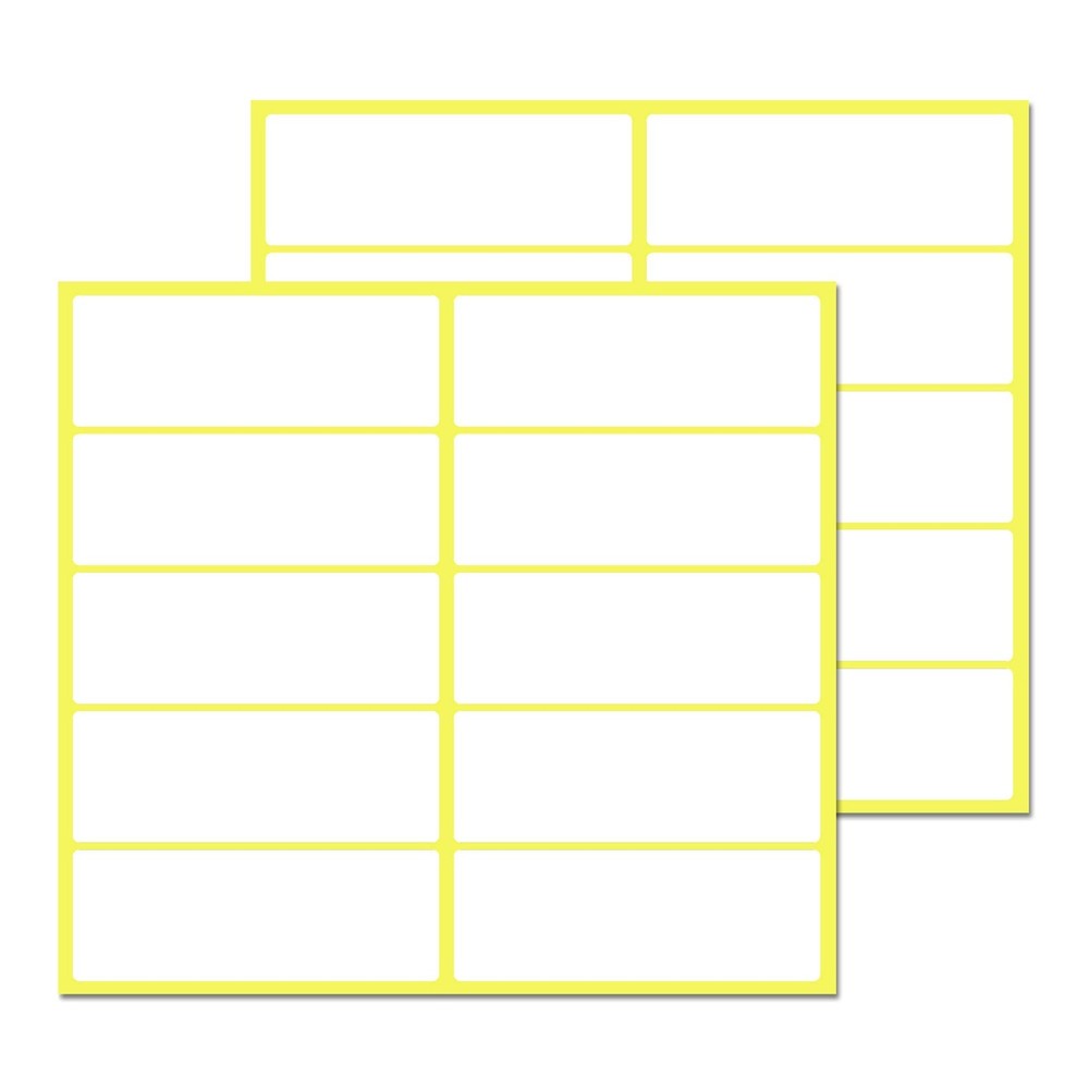 300 Pieces – White Sticky Labels to Write On, Blank Stick On Adhesive Sticker…