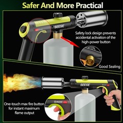 SEESE Powerful Propane Torch Gun,Kitchen Cooking With Black and Green