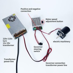 High Torque DC Motor 12 V/24 V Permanent Magnet Motor Mini DC Motor DIY Gener…