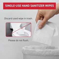 WipeEssentials Hand Sanitizer Wipes for 30 Count (Pack of 12), Red
