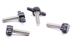 1/4″-28 x 1 1/2″ Fine Thread Thumb Screws – T Wing Knob – Delrin – 4 Pack – USA