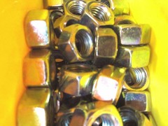 Grade 8 Yellow Zinc Assortment 3/8-5/8 Bolts, Nuts, Nylocks, & SAE Flat Washers