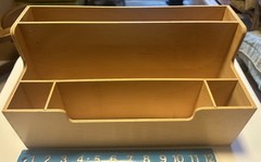 Vintage IKEA 1999 Birch Plywood Desk Organizer Storage 400.373.32 Poland