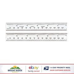 Compact 6-Inch Steel Rule for Accurate Measurements in Inches and Millimeters