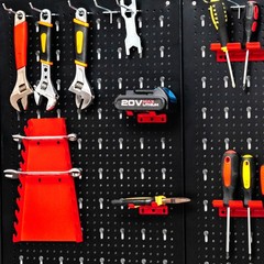 Pegboard Wall Organizer Kit 4 ft.Metal Toolboard W/ 25 Accessories & 3 Pegboards