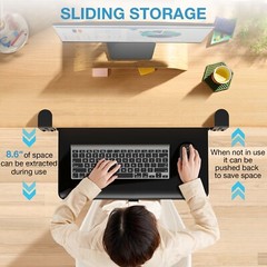 Keyboard Tray Under Desk, Pull Out Keyboard Tray with C Clamp Mount, 20″ x 13″