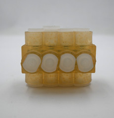 PANDUIT PCSB4-4-6Y MULTI-TAP CLEAR INSULATED ALUMINUM CONNECTOR BLOCK BOX OF 5