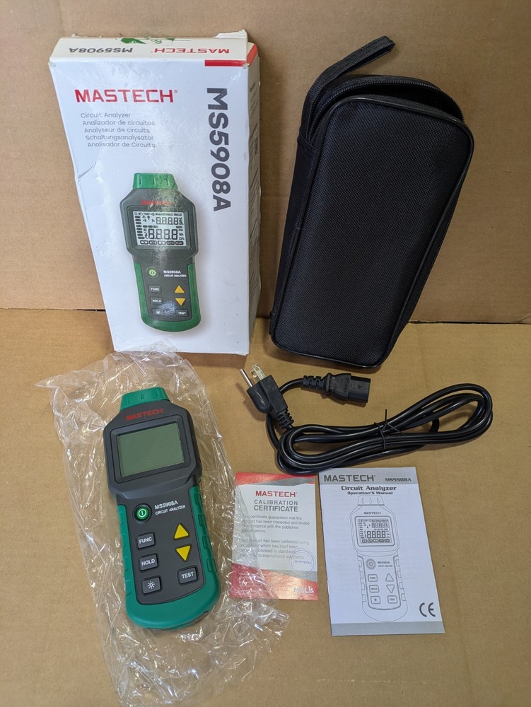 New Mastech MS5908A Circuit Analyzer AC 100-240V RMS US Model Plug Electric