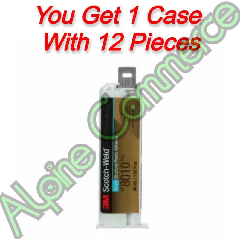 *12-Pieces* 3M Scotch-Weld Acrylic Structural Plastic Adhesive 45mL Blue DP8010