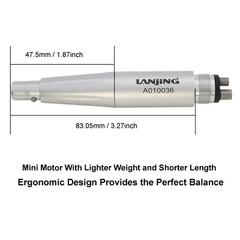 Dental Prophy Hygiene Handpiece Air Motor 3 Nose Cone 4 Holes 360 Degree Swivel