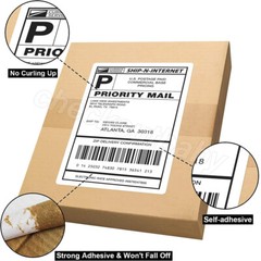 Premium Shipping Labels 8.5×5.5 Half Sheet Round Corner Blank Self Adhesive US