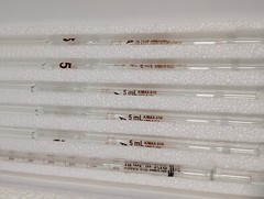 Lot of 15: Assorted Class A Volumetric Pipettes Lab Glass, Fisher, Kimble Kimax