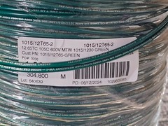 IEWC 1000′ 12 AWG, UL 1015 Lead Wire, 65 Strand, 105C, 600V, Tinned copper, PVC