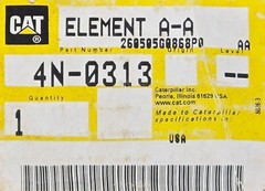 Genuine OEM CAT 4N-0313 Air Filter 931C 933C 939 939C D3 D3CIII D4CIII D5C USA!