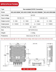 DC DC Converter 24V 36V 48V 60V 72V To 12V/13.8V Step Down Voltage Reducer