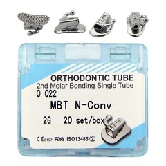 20 Sets Dental Orthodontic Buccal Tubes 1st 2nd Molar MBT Roth 022 Bondable Mesh