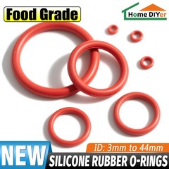 1mm Cross Section O Rings VMQ Silicone Food Grade 3mm-44mm ID (+200℃ / -35℃)