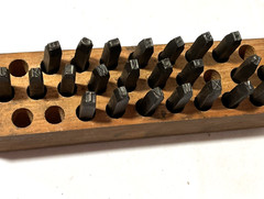 Antique YOUNG BROS. STAMP WORKS Alphabet Steel Stamp Set Type II US Govt 3/16