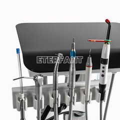 Dental Delivery Cart Adjustable Treatment Unit 4Hole/40L Oil-Free Air Compressor