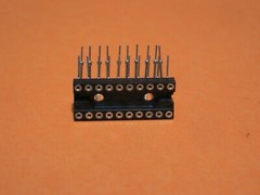 5 PCS AMP/TE 1977291-1 20 PIN DIP 2.54mm RIGHT ANGLE GOLD THROUGH HOLE IC SOCKET