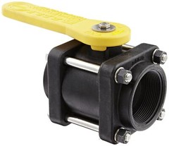 V200 Banjo 2 Inch Standard Port Poly 4-Bolt Ball Valve 200 Max PSI FKM Seals