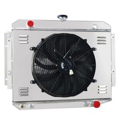 4 Row Radiator+Shroud Fan 1971-79 Dodge D100 D200 W150 W200 B300 Ramcharger V8