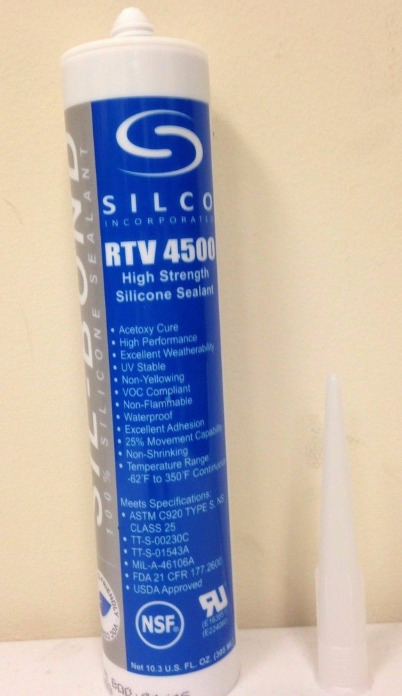 Food Grade RTV Silicone Sealant Adhesive White 10.3oz
