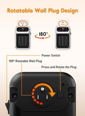 Givebest Cyber 800W Plug in Heater with ECO Mode Save Energy – Portable Outle…