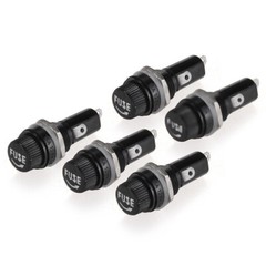 20x Glass Fuse Holder Panel Bolt-On Screw Cap BLK Auto Car/Boat 10A 250V 5x20mm
