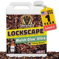 Lockscape Sticky Mulch Glue for Landscaping 1 Gallon – Lasts Up to 2 Years,