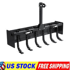 55″ Tow Behind Box Scraper Box Blade 3-Point Quick Hitch For Cat 0 Cat 1 Tractor