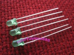100pcs, 3mm Green Diffused Flash Flashing Blink Bright LED Leds with Green Lens