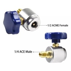 Self Sealing R134A Can Tap Valve Adapter For A/C Charging Hose Convertor US