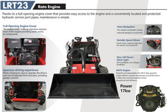 880KG Mini Skid Steer Stand-On Track Loader 23HP Gas RATO Engine 2 Pumps Compact
