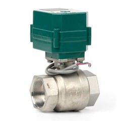 U.S. Solid Motorized Ball Valve 1-1/2 inch Stainless Steel 9-24V AC/DC